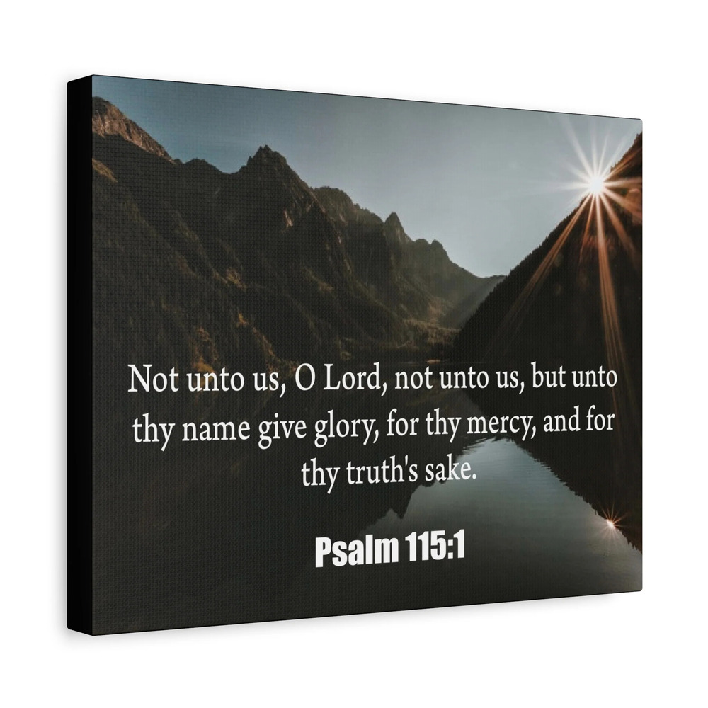 Scripture Canvas Not Unto Us Isaiah 41:10 Christian Wall Art Bible Verse Print